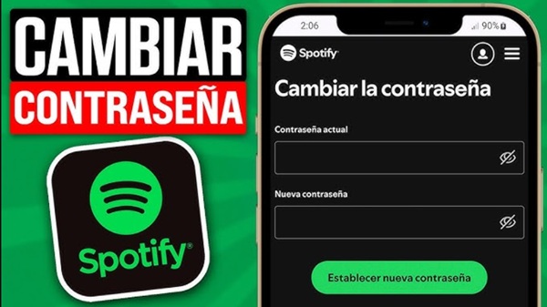cambiar la contraseña de spotify movil