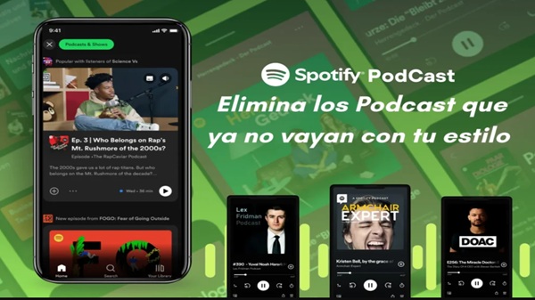 eliminar podcasts de spotify movil